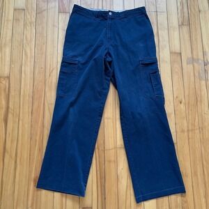 Dickies Mens Navy Blue Cargo Pants Straight Leg Workwear Utility 34x32 2112372NV
